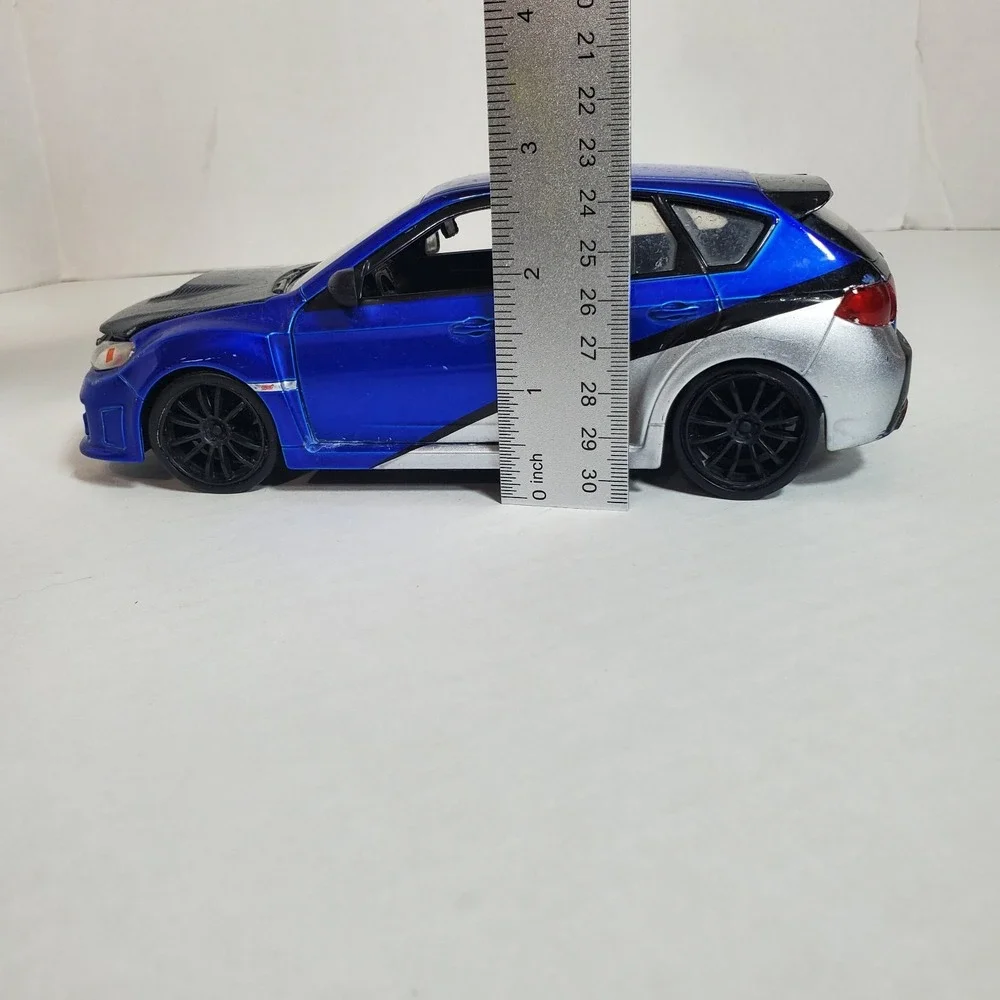 Joda Toys 1:24 Scale 2012 Subaru Impreza‎ WRX STI Blue Silver Die-Cast Model Car